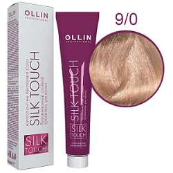 OLLIN SILK TOUCH  9/0 блондин 60мл Безаммиачный стойкий краситель для волос купить недорого в интернет магазине Beauty Prof с доставкой по Хабаровску и регионам России