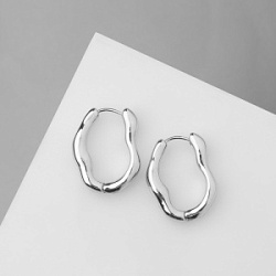 Серьги металл Богема вираж изгиб цвет серебро купить недорого в интернет магазине Beauty Prof с доставкой по Хабаровску и регионам России