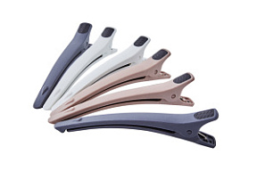 DEWAL Зажим для волос карбоновый цветной 12см 6шт JB-0033 купить недорого в интернет магазине Beauty Prof с доставкой по Хабаровску и регионам России