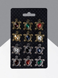 Брошь Черепаха ажурная цвет микс 1шт купить недорого в интернет магазине Beauty Prof с доставкой по Хабаровску и регионам России