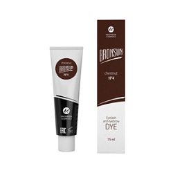 BRONSUN Краска для ресниц и бровей каштан №4 купить недорого в интернет магазине Beauty Prof с доставкой по Хабаровску и регионам России