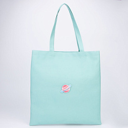 Сумка-шопер без молнии без подкладки с липучками цвет голубой 40*1*40 см купить недорого в интернет магазине Beauty Prof с доставкой по Хабаровску и регионам России