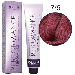 OLLIN Performance Краска  7/5 русый махагоновый 60 мл купить недорого в интернет магазине Beauty Prof с доставкой по Хабаровску и регионам России