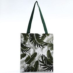 Сумка-шопер Тропики без молнии без подклада цвет зеленый 40*35 см купить недорого в интернет магазине Beauty Prof с доставкой по Хабаровску и регионам России