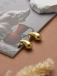 NEW Серьги Капля микроблестки 2,5 см золото купить недорого в интернет магазине Beauty Prof с доставкой по Хабаровску и регионам России