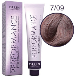 OLLIN Performance Краска  7/09 русый прозрачно-зеленый 60 мл купить недорого в интернет магазине Beauty Prof с доставкой по Хабаровску и регионам России