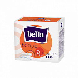 BELLA Tampo Super Plus Тампоны без аппликатора 8 шт
