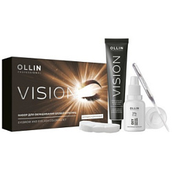 OLLIN Professional Vision Набор для окрашивания бровей и ресниц Холодно-коричневый купить недорого в интернет магазине Beauty Prof с доставкой по Хабаровску и регионам России