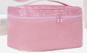 NEW! Косметичка-сундук на молнии с зеркалом розовый 20*12*12 см 7816768 купить недорого в интернет магазине Beauty Prof с доставкой по Хабаровску и регионам России