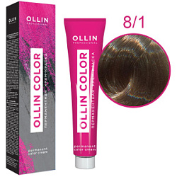OLLIN Крем-краска  8/1 светло-русый пепельный 60 мл купить недорого в интернет магазине Beauty Prof с доставкой по Хабаровску и регионам России