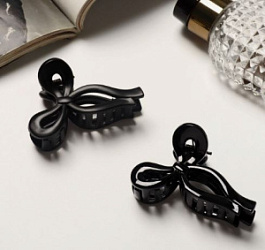 Краб для волос Классика бантик черный 7 см 10073134 купить недорого в интернет магазине Beauty Prof с доставкой по Хабаровску и регионам России