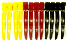 DEWAL Зажим для волос Волна цветной пластик 8 см 12 шт купить недорого в интернет магазине Beauty Prof с доставкой по Хабаровску и регионам России