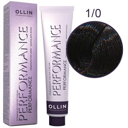 OLLIN Performance Краска  1/0 иссиня-черный 60 мл купить недорого в интернет магазине Beauty Prof с доставкой по Хабаровску и регионам России