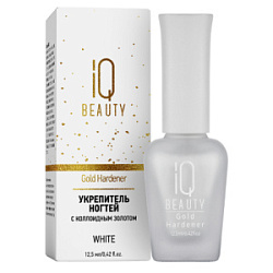 IQ BEAUTY Укрепитель с коллоидным золотом для ослабленных и ломких ногтей White 12,5 мл купить недорого в интернет магазине Beauty Prof с доставкой по Хабаровску и регионам России