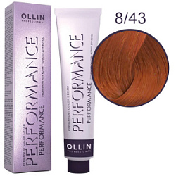 OLLIN Performance Краска  8/43 светло-русый медно-золотистый 60 мл купить недорого в интернет магазине Beauty Prof с доставкой по Хабаровску и регионам России