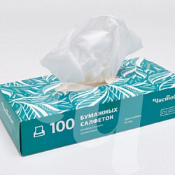 ЧИСТОВЬЕ Салфетки бумажные 2-х слойные 100 шт  купить недорого в интернет магазине Beauty Prof с доставкой по Хабаровску и регионам России