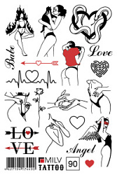 MILV Переводные татуировки №90 купить недорого в интернет магазине Beauty Prof с доставкой по Хабаровску и регионам России