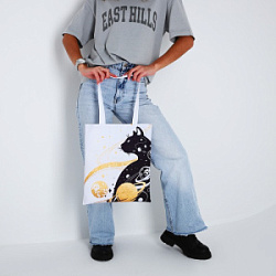 Сумка-шопер Космический без молнии  без подкладки цвет белый 35*0.5*40 см купить недорого в интернет магазине Beauty Prof с доставкой по Хабаровску и регионам России