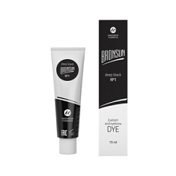 BRONSUN Краска для ресниц и бровей черный №1 купить недорого в интернет магазине Beauty Prof с доставкой по Хабаровску и регионам России