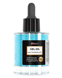 MILV Гель-масло для ногтей со смолой мастикового дерева и шиммером Hot Chocolate 50 мл купить недорого в интернет магазине Beauty Prof с доставкой по Хабаровску и регионам России