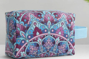 NEW! Косметичка универсальная Восточный узор с ручкой 17*7*11см купить недорого в интернет магазине Beauty Prof с доставкой по Хабаровску и регионам России