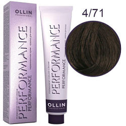 OLLIN Performance Краска  4/71 шатен коричнево-пепельный 60 мл купить недорого в интернет магазине Beauty Prof с доставкой по Хабаровску и регионам России