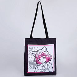 Сумка-шопер детский без застежки цвет черно-белый 35*40 см купить недорого в интернет магазине Beauty Prof с доставкой по Хабаровску и регионам России