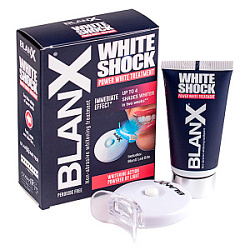 BLANX White Shock Зубная паста отбеливающий уход+световой активатор 50 мл