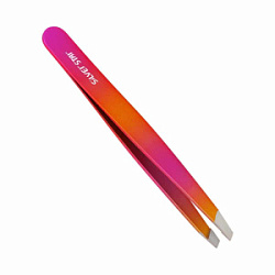 SILVER STAR Пинцет косой АТ 9936 градиент розово-оранжевый покрытие софт тач купить недорого в интернет магазине Beauty Prof с доставкой по Хабаровску и регионам России