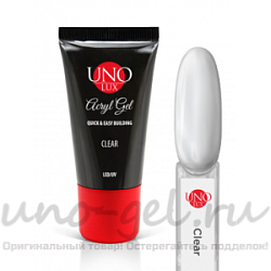 UNO LUX Acryl Gel Акрил-гель Clear 30 г купить недорого в интернет магазине Beauty Prof с доставкой по Хабаровску и регионам России