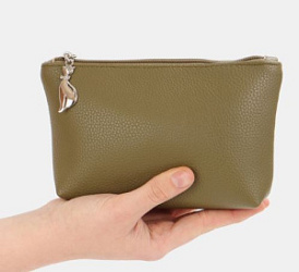 Косметичка универсальная на молнии Bagsland олива 16*5*11 см купить недорого в интернет магазине Beauty Prof с доставкой по Хабаровску и регионам России