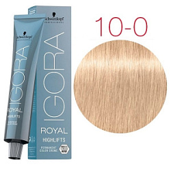 SCHWARZKOPF Professional Igora Royal 10-0 Highlifts экстра-светлый блондин 60 мл купить недорого в интернет магазине Beauty Prof с доставкой по Хабаровску и регионам России