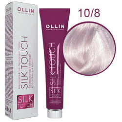 OLLIN SILK TOUCH 10/8 светлый блондин жемчужный 60мл Безаммиачный стойкий краситель для волос купить недорого в интернет магазине Beauty Prof с доставкой по Хабаровску и регионам России