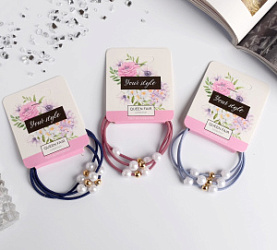 Резинка для волос Валерия жемчужные шарики микс 5,5 см купить недорого в интернет магазине Beauty Prof с доставкой по Хабаровску и регионам России