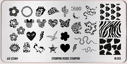 купить, цена GO!STAMP Пластина для стемпинга 205 Stamping inside stamping  в Хабаровске