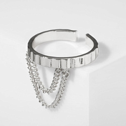 Кольцо Тренд цепочки безразмерное серебро купить недорого в интернет магазине Beauty Prof с доставкой по Хабаровску и регионам России