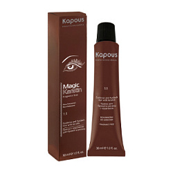 KAPOUS Magic Keratin Краска для бровей  и ресниц графит 30 гр купить недорого в интернет магазине Beauty Prof с доставкой по Хабаровску и регионам России