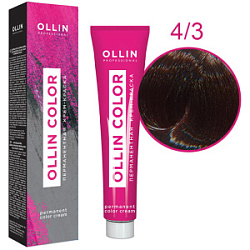 OLLIN Крем-краска  4/3 шатен золотистый 60 мл купить недорого в интернет магазине Beauty Prof с доставкой по Хабаровску и регионам России