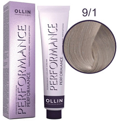 OLLIN Performance Краска  9/1 блондин пепельный 60 мл купить недорого в интернет магазине Beauty Prof с доставкой по Хабаровску и регионам России