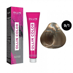 OLLIN Color Крем-краска 9/1 блондин пепельный 100 мл купить недорого в интернет магазине Beauty Prof с доставкой по Хабаровску и регионам России