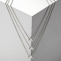 Кулон Минимал треугольник цвет серебро 45 см 