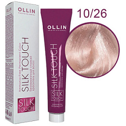 OLLIN SILK TOUCH 10/26 светлый блондин розовый 60мл Безаммиачный стойкий краситель для волос купить недорого в интернет магазине Beauty Prof с доставкой по Хабаровску и регионам России