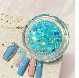 NAILS OPT Candy Ball Blue Жемчужины 
