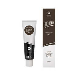 BRONSUN Краска для ресниц и бровей темно-коричневый №7 купить недорого в интернет магазине Beauty Prof с доставкой по Хабаровску и регионам России