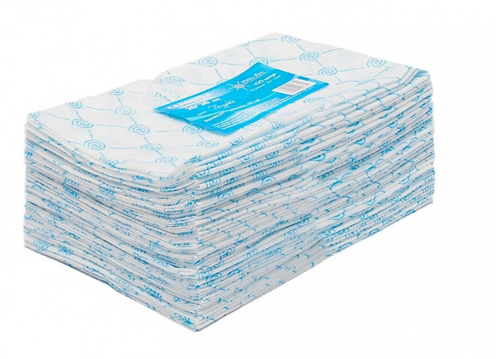 WHITE LINE Салфетка 20*30 см 50 г/м голубая 100 шт