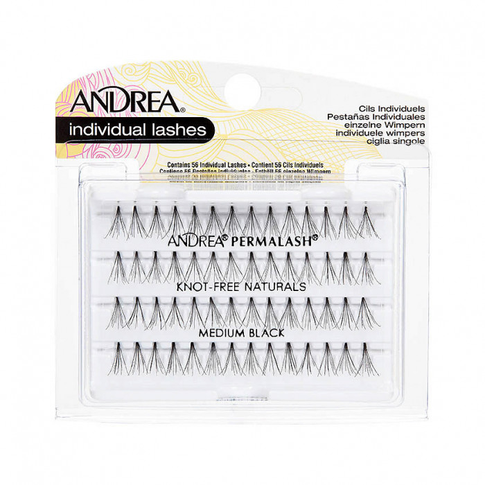 ANDREA Individual Lashes Ресницы пучковые безузелковые короткие черные
