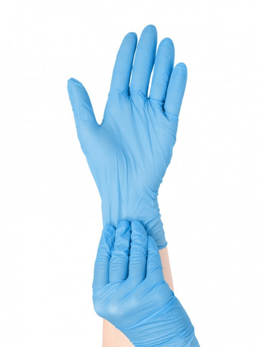 TOP GLOVE Перчатки нитриловые Optima голубые размер S 50 пар