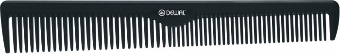 DEWAL Эконом Расческа рабочая редкозубая черная 17 см