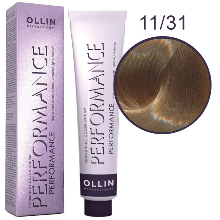 OLLIN Performance Краска 11/31 специальный блондин золотисто-пепельный 60 мл