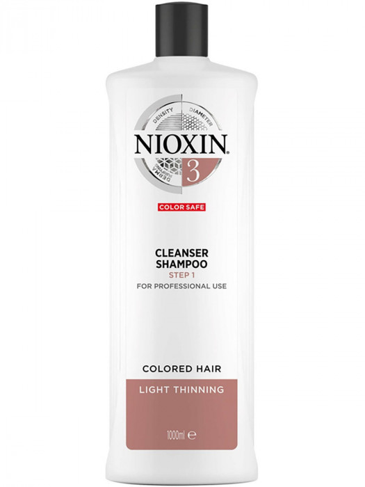 NIOXIN Очищающий шампунь д/тон./поврежд. волос, склонных к выпадению 1000 мл (Система 3)